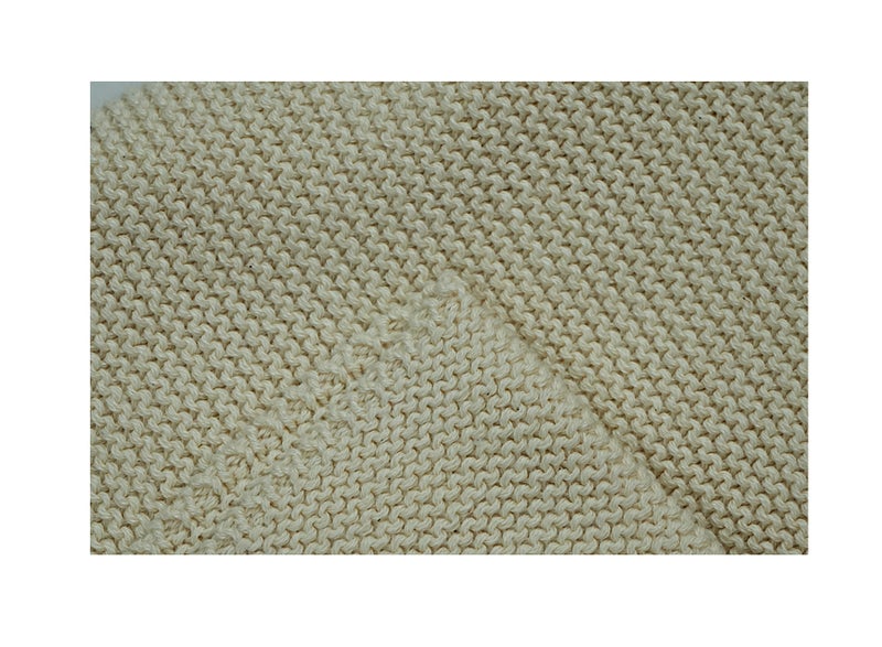Ambrosia 130 x 160 cm Cotton Knitted Throw Blanket in Beige 400GSM Thick Cozy Sofa Bed Runner Decorative Boho Couch Cover - Image 3